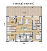 Дом из клееного бруса VZ-3001 
